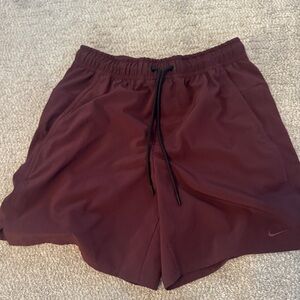 Men's Nike Burgundy Athletic Shorts size medium